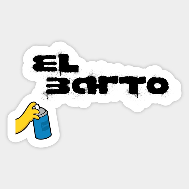 El Barto Sticker by Byway Design